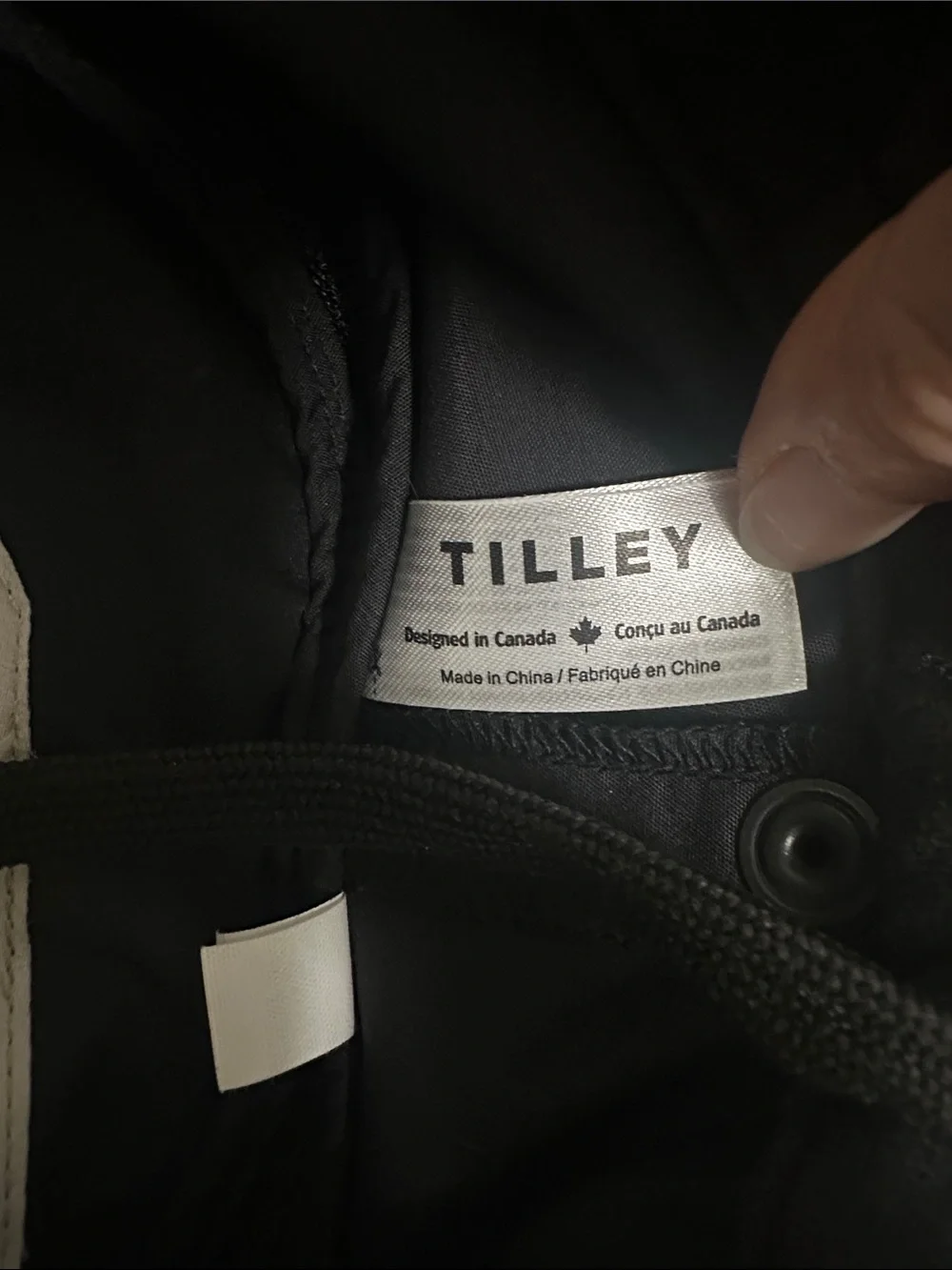 TILLEY Men's-Women’s Black Outdoor Bucket Hat with Chin Straps